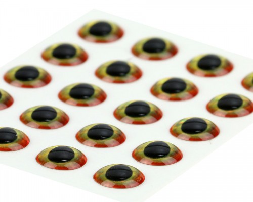 Ultra 3D Epoxy Eyes, Golden Honey, 6 mm